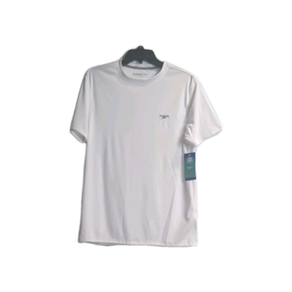 NWT Speedo Swim T-Shirt Men's Size S White Short Sleeve TurboDRI Authentic